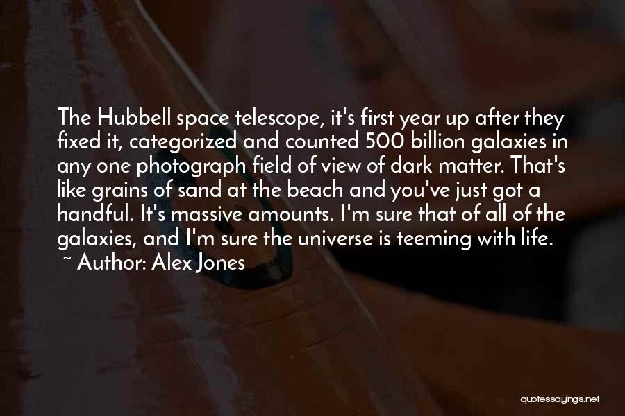 Alex Jones Quotes: The Hubbell Space Telescope, It's First Year Up After They Fixed It, Categorized And Counted 500 Billion Galaxies In Any