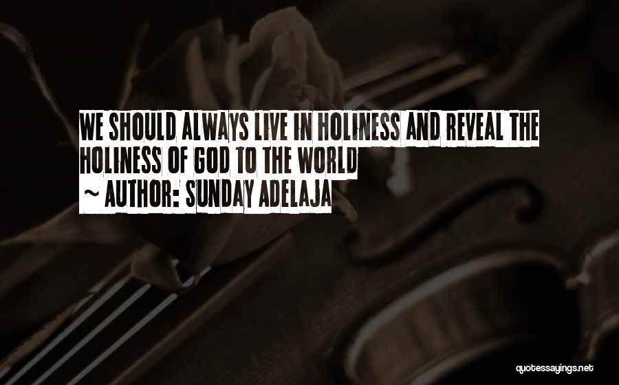 Sunday Adelaja Quotes: We Should Always Live In Holiness And Reveal The Holiness Of God To The World