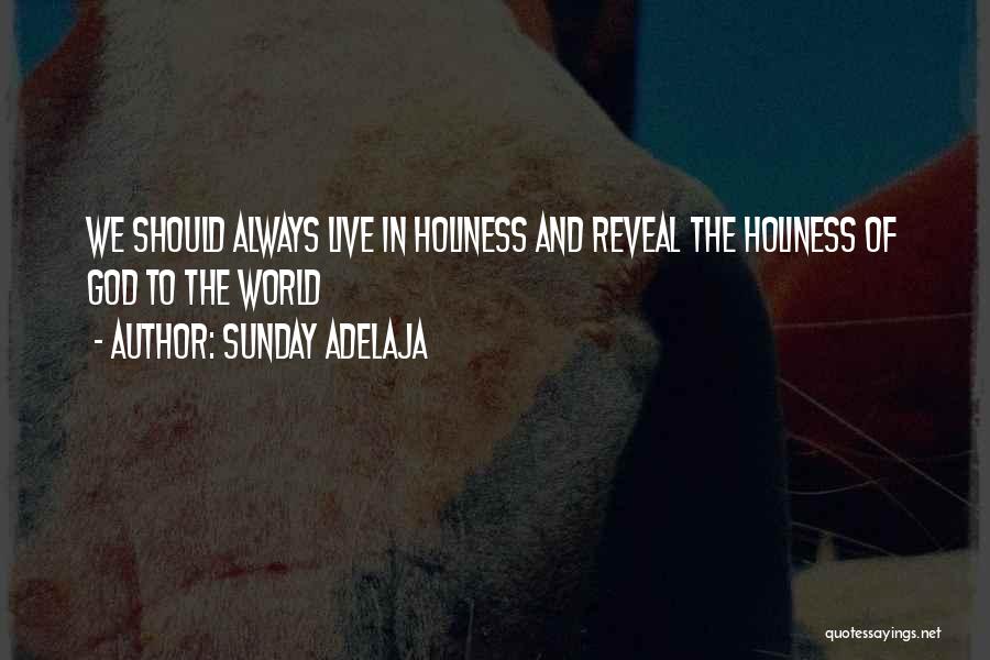 Sunday Adelaja Quotes: We Should Always Live In Holiness And Reveal The Holiness Of God To The World