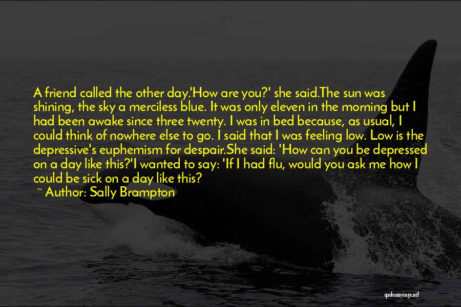 Sally Brampton Quotes: A Friend Called The Other Day.'how Are You?' She Said.the Sun Was Shining, The Sky A Merciless Blue. It Was