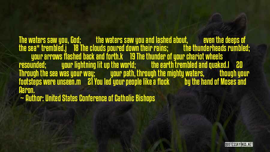 United States Conference Of Catholic Bishops Quotes: The Waters Saw You, God; The Waters Saw You And Lashed About, Even The Deeps Of The Sea* Trembled.j 18