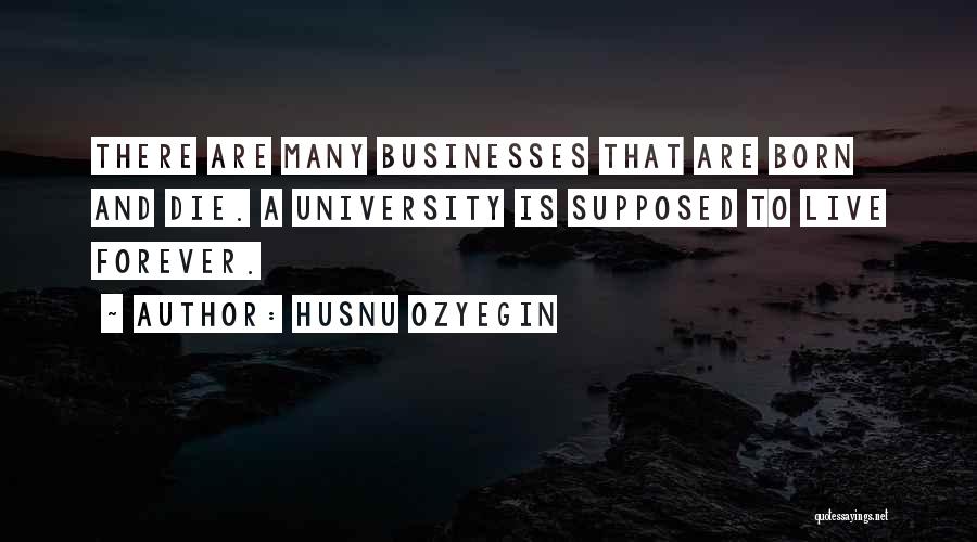 Husnu Ozyegin Quotes: There Are Many Businesses That Are Born And Die. A University Is Supposed To Live Forever.