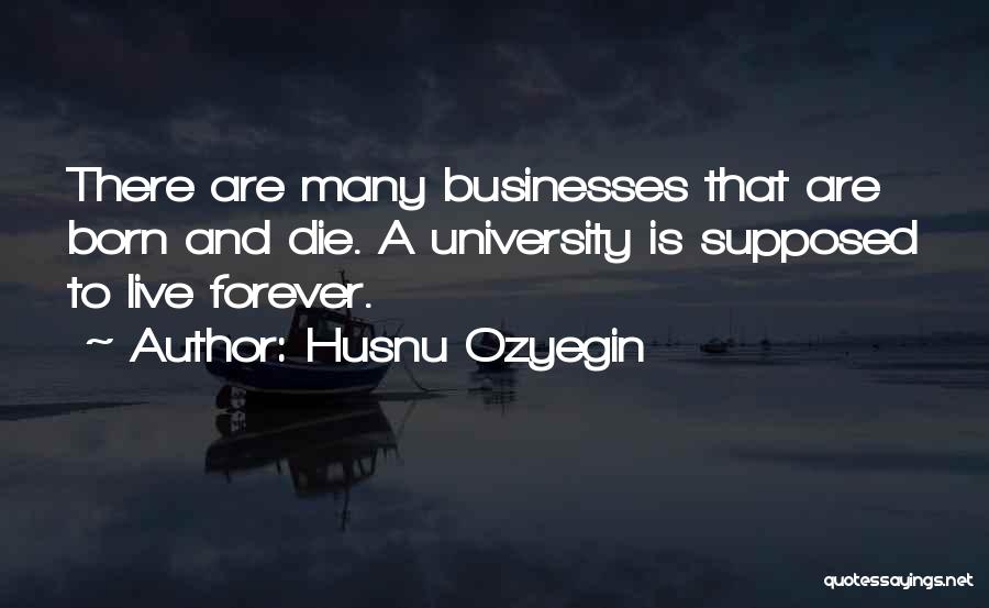 Husnu Ozyegin Quotes: There Are Many Businesses That Are Born And Die. A University Is Supposed To Live Forever.