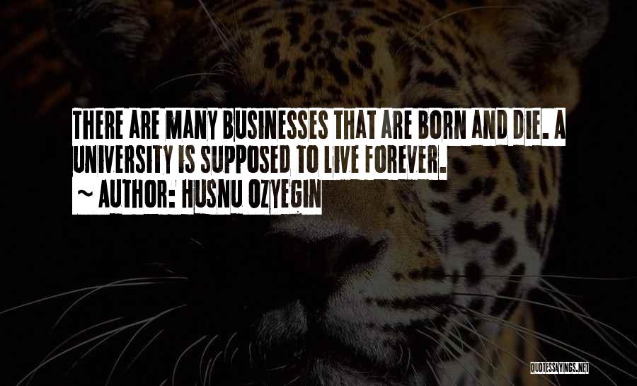 Husnu Ozyegin Quotes: There Are Many Businesses That Are Born And Die. A University Is Supposed To Live Forever.