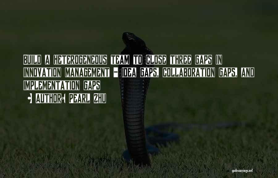 Pearl Zhu Quotes: Build A Heterogeneous Team To Close Three Gaps In Innovation Management - Idea Gaps, Collaboration Gaps, And Implementation Gaps