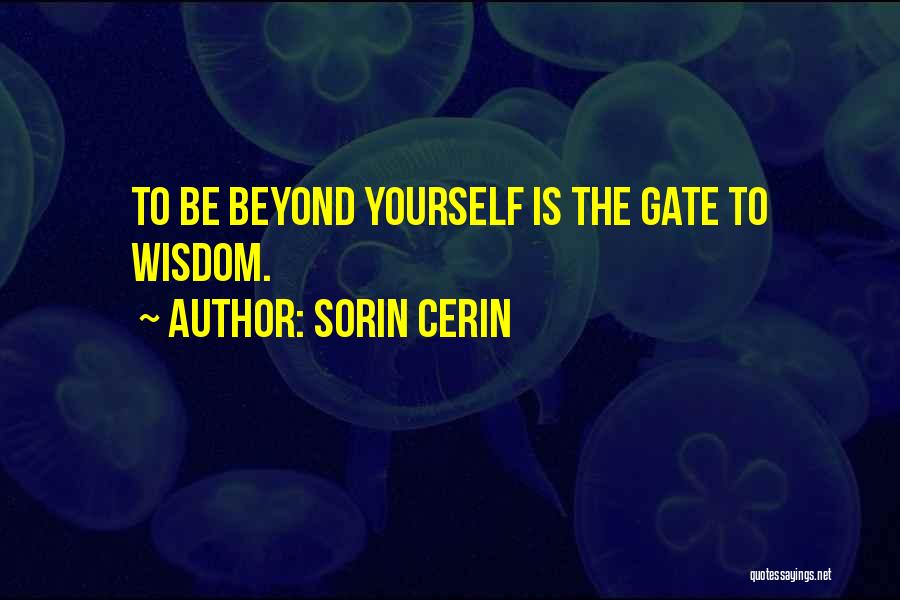 Sorin Cerin Quotes: To Be Beyond Yourself Is The Gate To Wisdom.