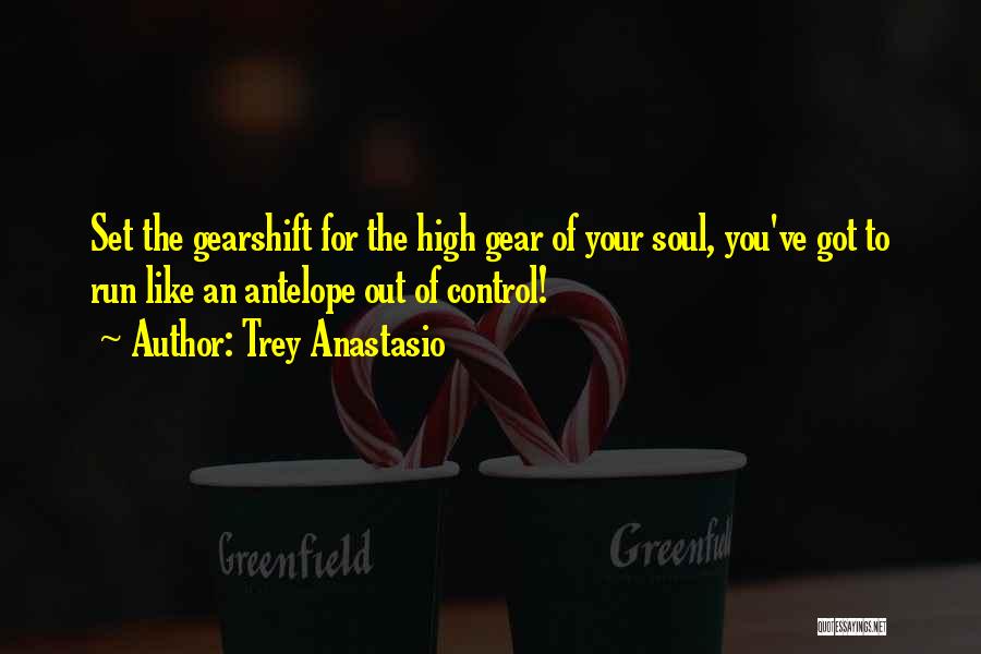 Trey Anastasio Quotes: Set The Gearshift For The High Gear Of Your Soul, You've Got To Run Like An Antelope Out Of Control!