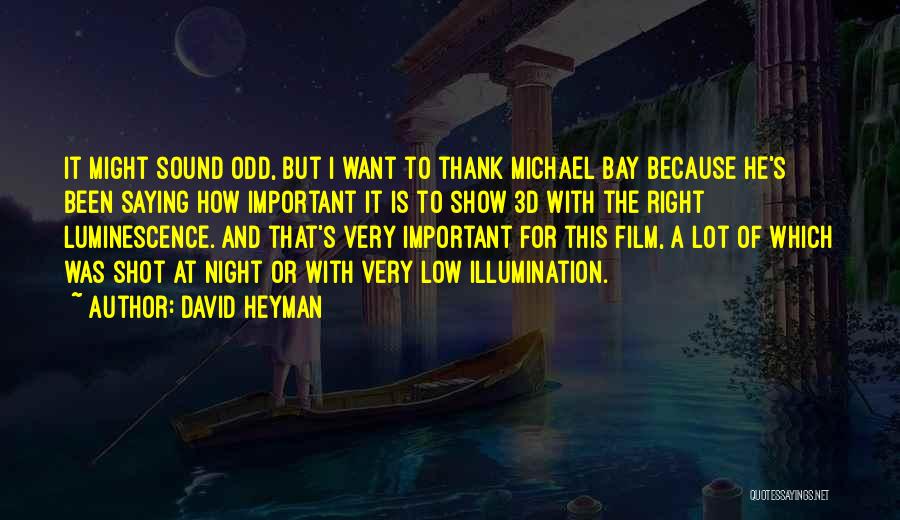 David Heyman Quotes: It Might Sound Odd, But I Want To Thank Michael Bay Because He's Been Saying How Important It Is To