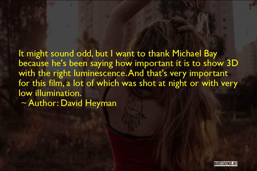 David Heyman Quotes: It Might Sound Odd, But I Want To Thank Michael Bay Because He's Been Saying How Important It Is To