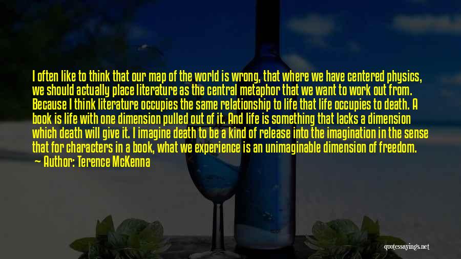 Terence McKenna Quotes: I Often Like To Think That Our Map Of The World Is Wrong, That Where We Have Centered Physics, We