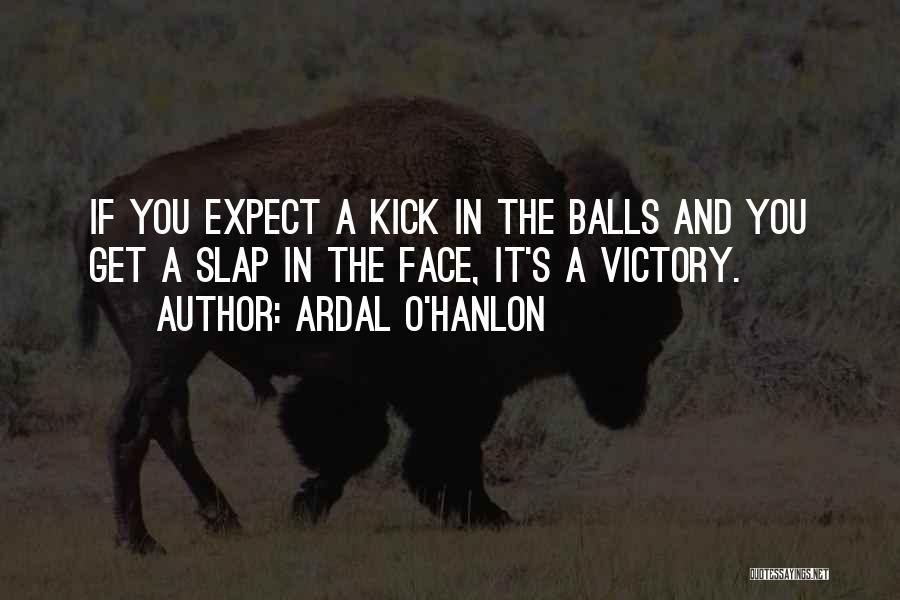 Ardal O'Hanlon Quotes: If You Expect A Kick In The Balls And You Get A Slap In The Face, It's A Victory.