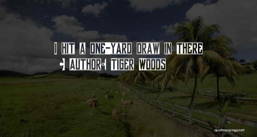 Tiger Woods Quotes: I Hit A One-yard Draw In There
