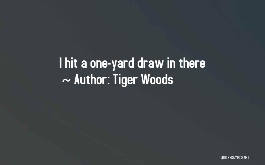 Tiger Woods Quotes: I Hit A One-yard Draw In There