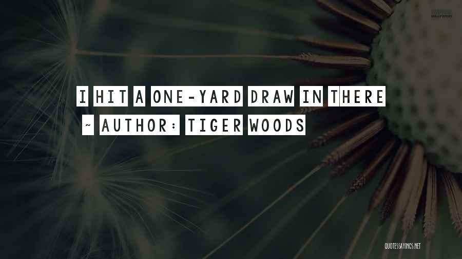 Tiger Woods Quotes: I Hit A One-yard Draw In There