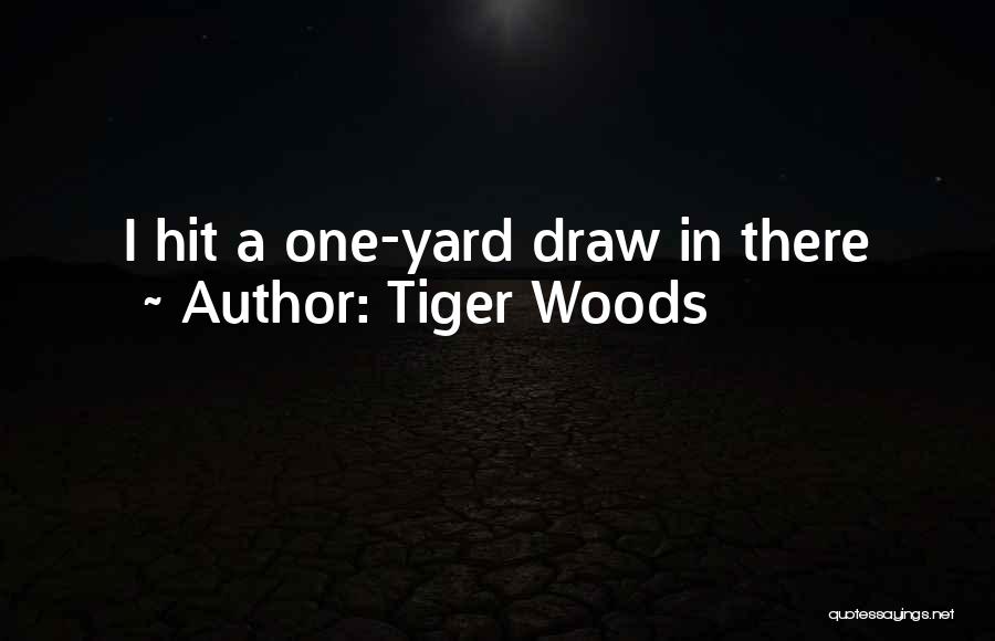 Tiger Woods Quotes: I Hit A One-yard Draw In There