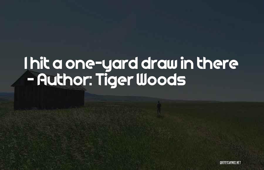 Tiger Woods Quotes: I Hit A One-yard Draw In There
