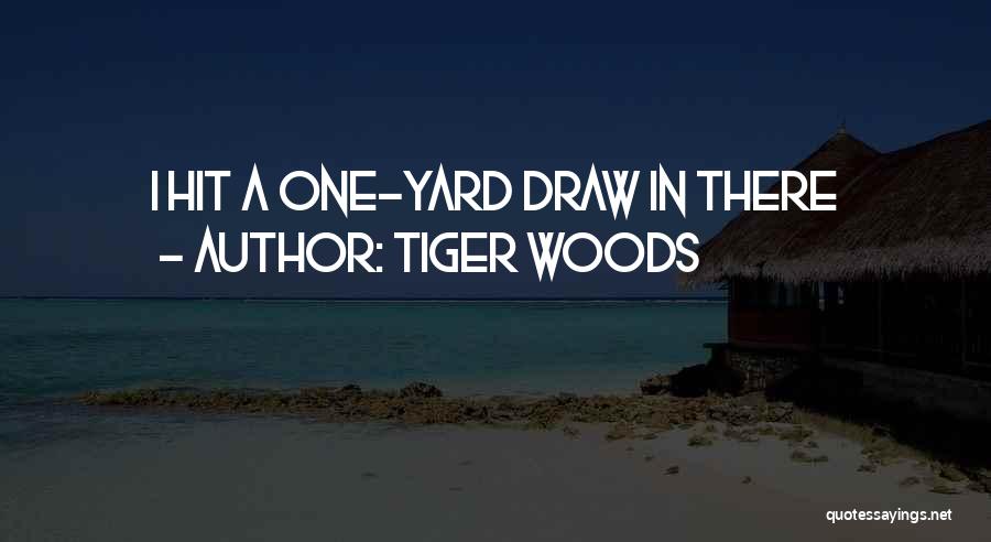 Tiger Woods Quotes: I Hit A One-yard Draw In There