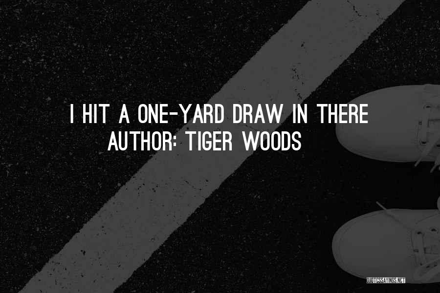 Tiger Woods Quotes: I Hit A One-yard Draw In There