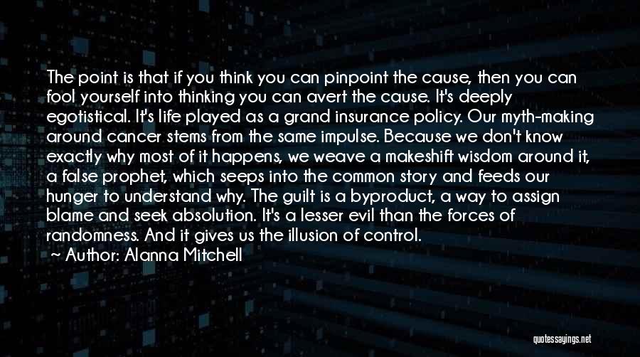 Alanna Mitchell Quotes: The Point Is That If You Think You Can Pinpoint The Cause, Then You Can Fool Yourself Into Thinking You