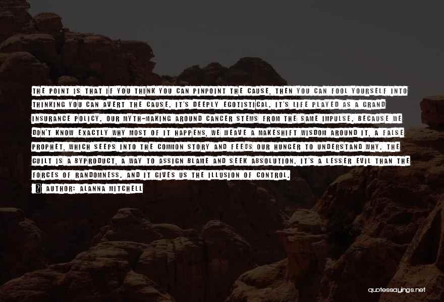 Alanna Mitchell Quotes: The Point Is That If You Think You Can Pinpoint The Cause, Then You Can Fool Yourself Into Thinking You