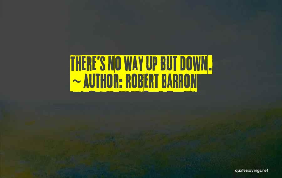 Robert Barron Quotes: There's No Way Up But Down.