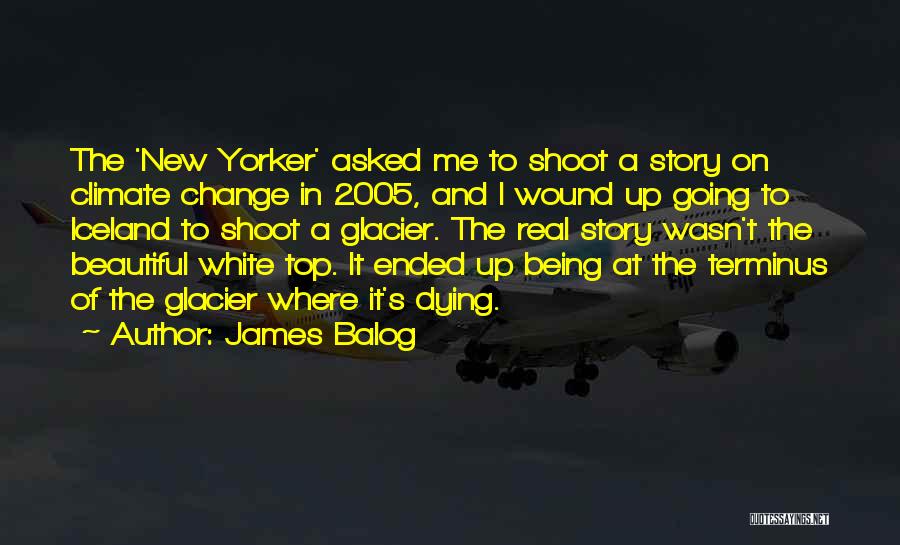 James Balog Quotes: The 'new Yorker' Asked Me To Shoot A Story On Climate Change In 2005, And I Wound Up Going To