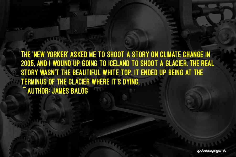 James Balog Quotes: The 'new Yorker' Asked Me To Shoot A Story On Climate Change In 2005, And I Wound Up Going To