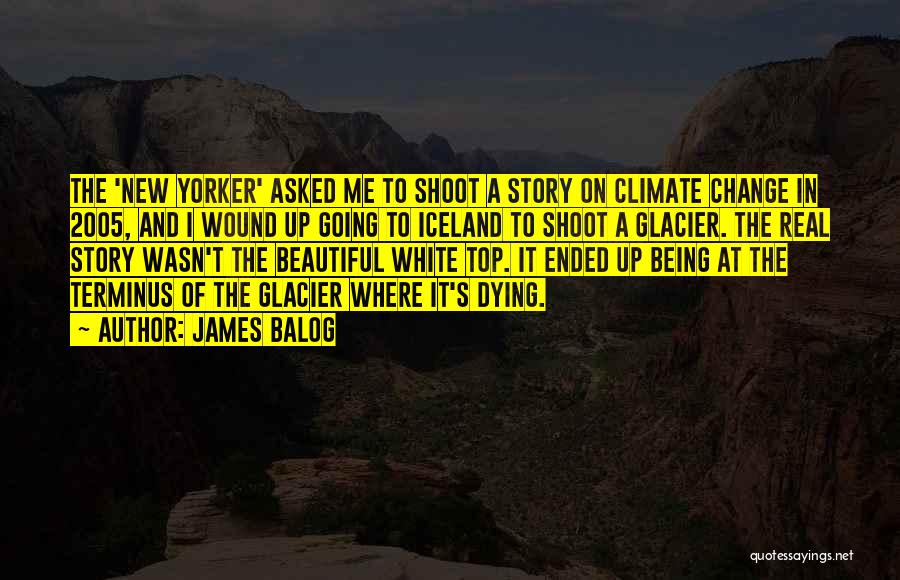 James Balog Quotes: The 'new Yorker' Asked Me To Shoot A Story On Climate Change In 2005, And I Wound Up Going To