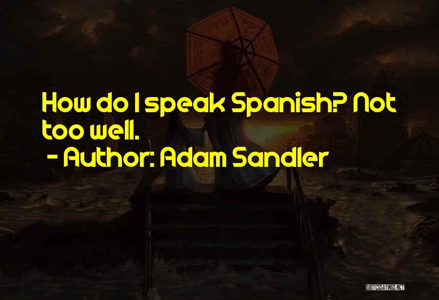 Adam Sandler Quotes: How Do I Speak Spanish? Not Too Well.