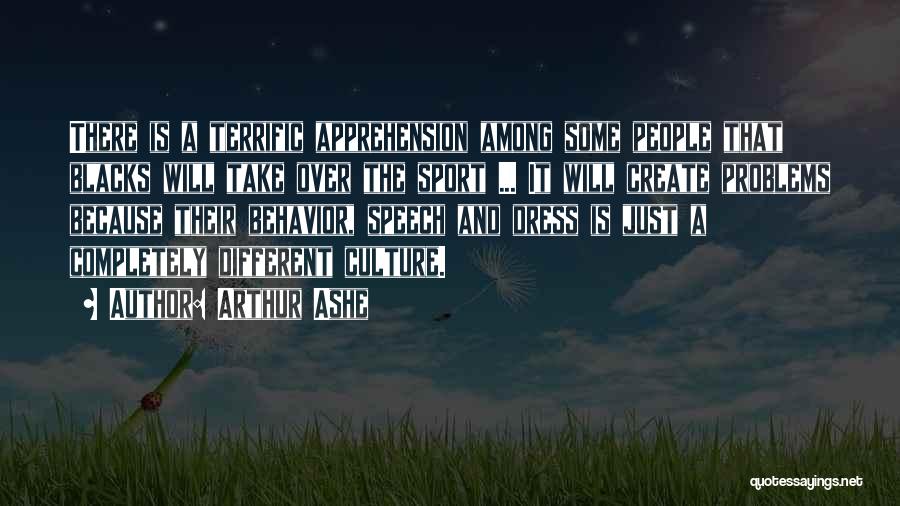 Arthur Ashe Quotes: There Is A Terrific Apprehension Among Some People That Blacks Will Take Over The Sport ... It Will Create Problems