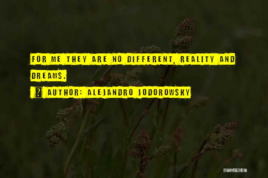 Alejandro Jodorowsky Quotes: For Me They Are No Different, Reality And Dreams.