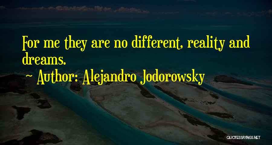 Alejandro Jodorowsky Quotes: For Me They Are No Different, Reality And Dreams.