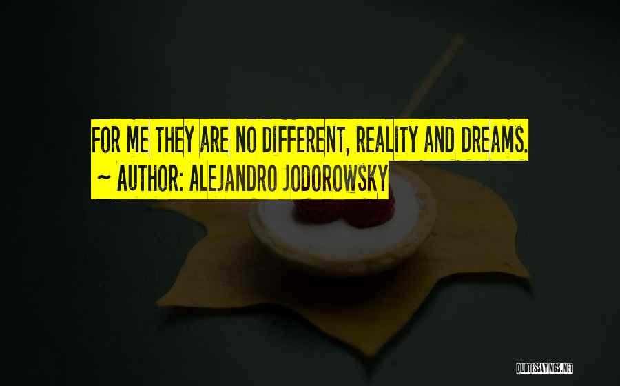 Alejandro Jodorowsky Quotes: For Me They Are No Different, Reality And Dreams.