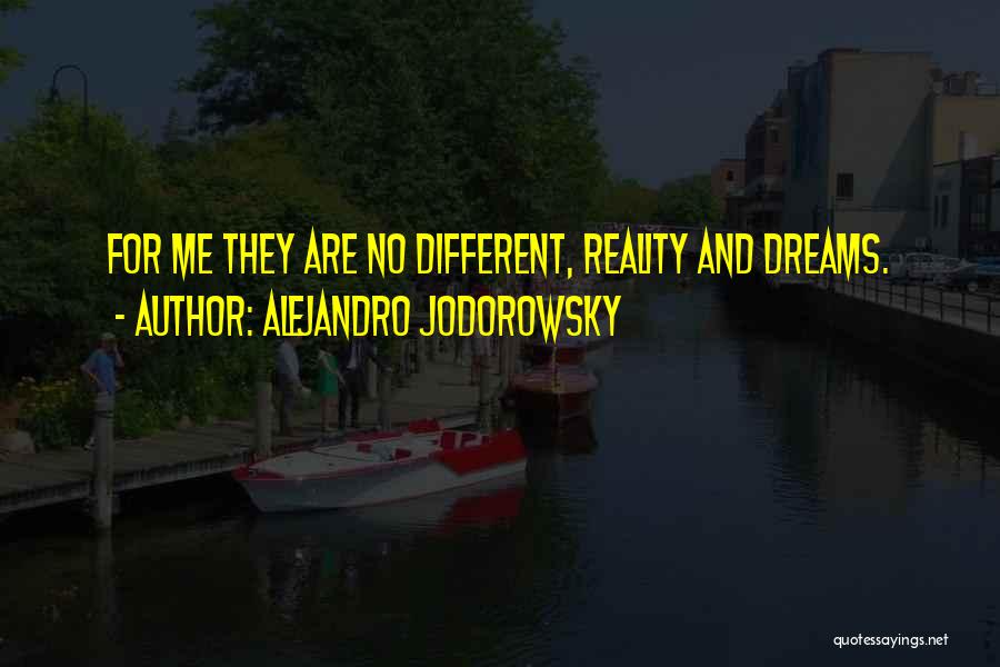 Alejandro Jodorowsky Quotes: For Me They Are No Different, Reality And Dreams.