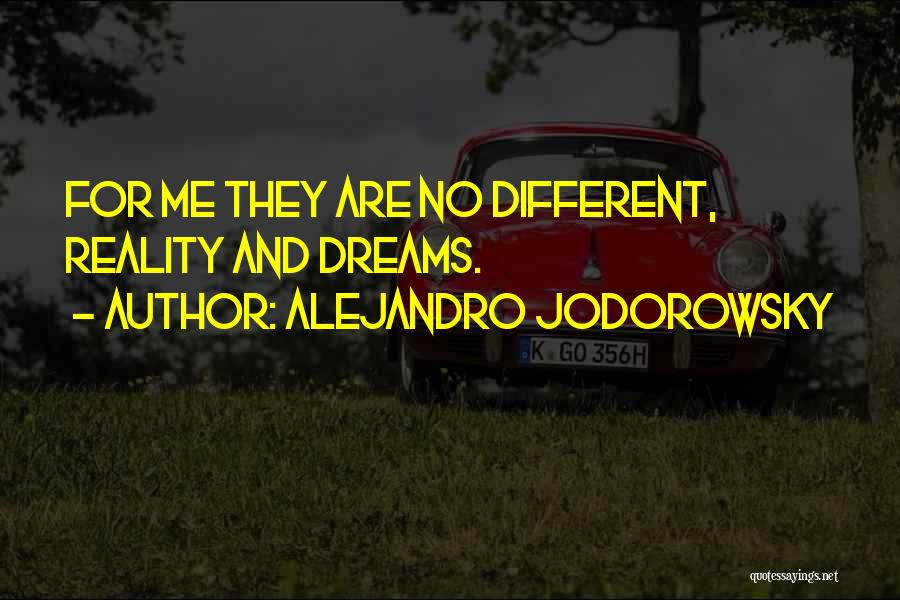 Alejandro Jodorowsky Quotes: For Me They Are No Different, Reality And Dreams.