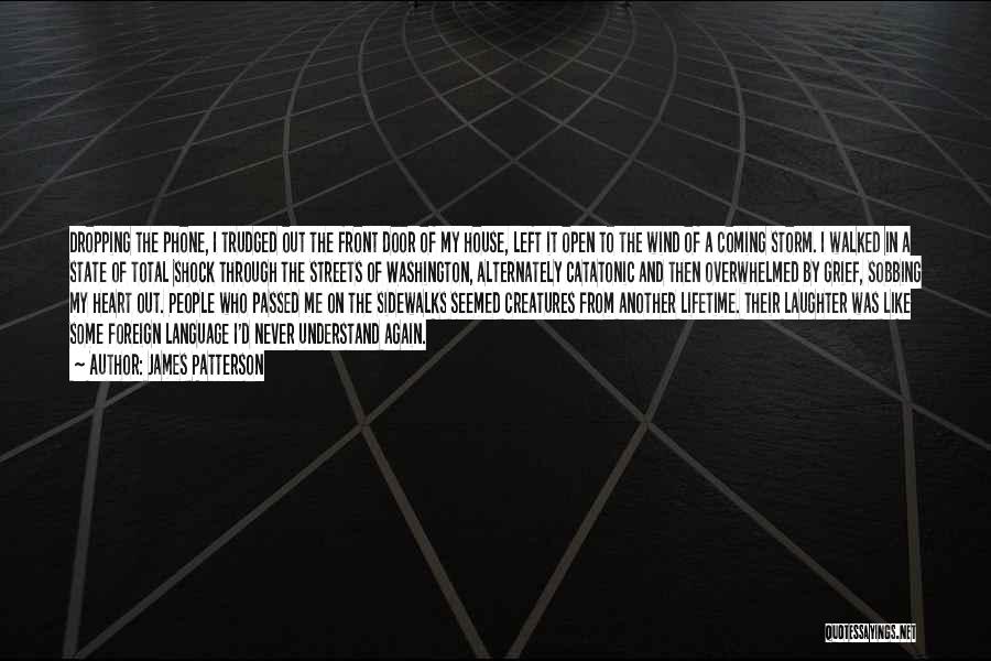 James Patterson Quotes: Dropping The Phone, I Trudged Out The Front Door Of My House, Left It Open To The Wind Of A