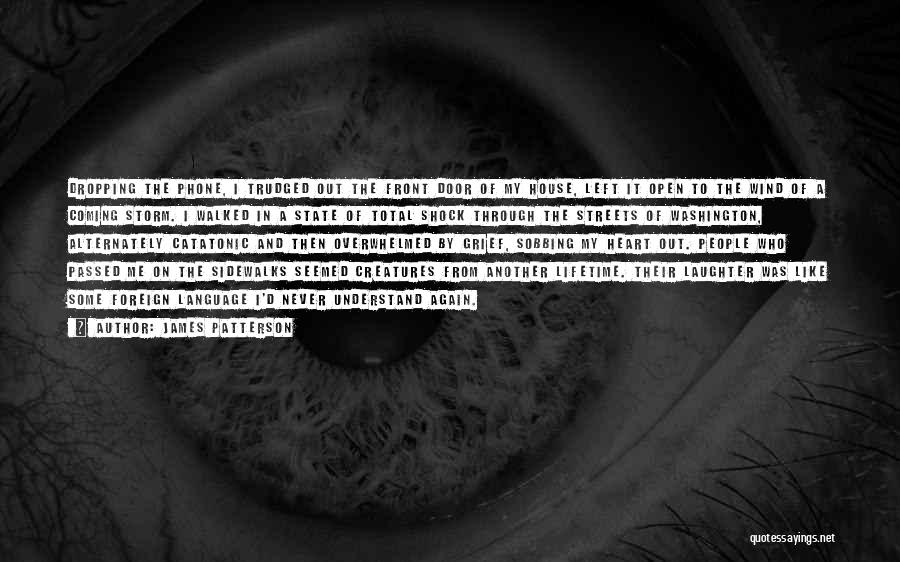 James Patterson Quotes: Dropping The Phone, I Trudged Out The Front Door Of My House, Left It Open To The Wind Of A