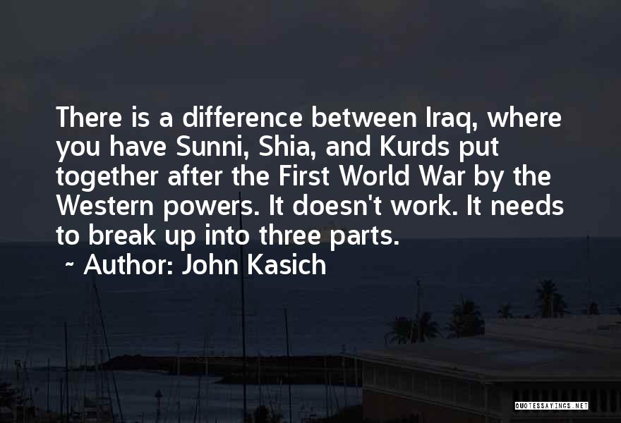 John Kasich Quotes: There Is A Difference Between Iraq, Where You Have Sunni, Shia, And Kurds Put Together After The First World War