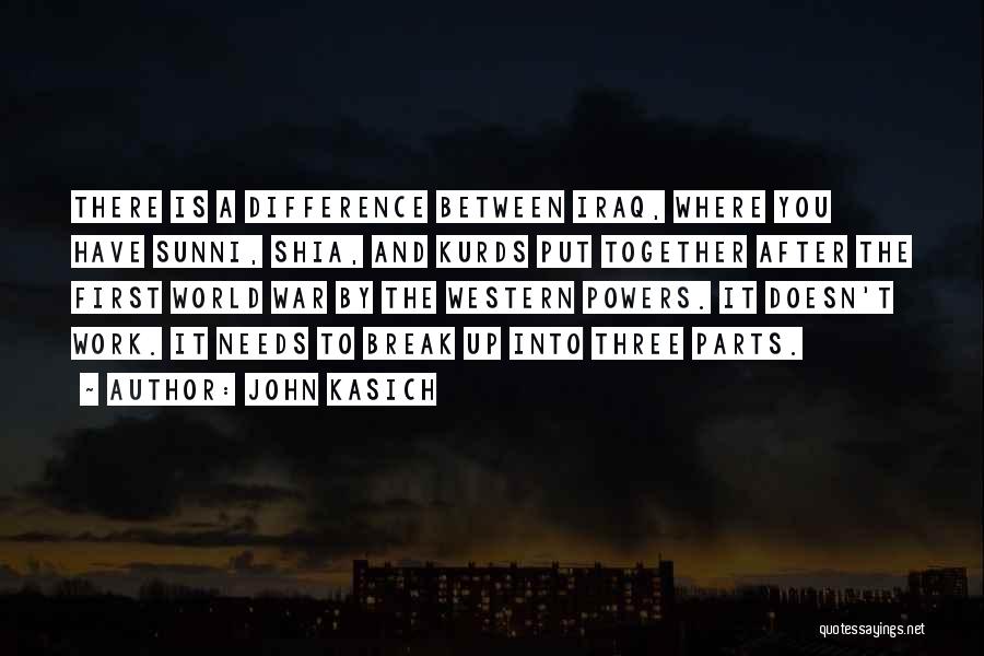 John Kasich Quotes: There Is A Difference Between Iraq, Where You Have Sunni, Shia, And Kurds Put Together After The First World War