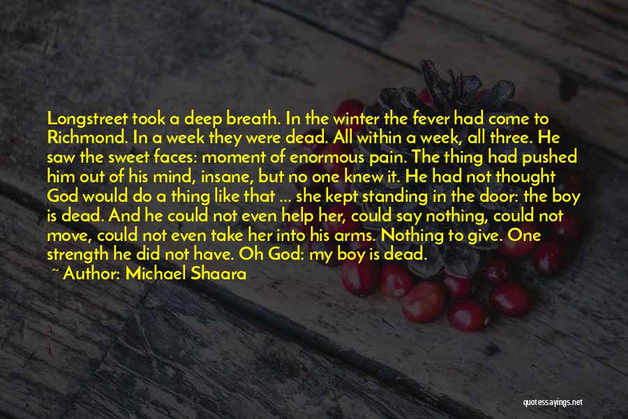 Michael Shaara Quotes: Longstreet Took A Deep Breath. In The Winter The Fever Had Come To Richmond. In A Week They Were Dead.
