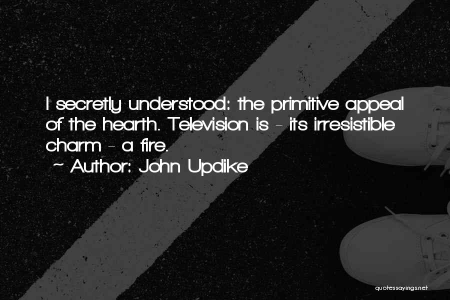 John Updike Quotes: I Secretly Understood: The Primitive Appeal Of The Hearth. Television Is - Its Irresistible Charm - A Fire.