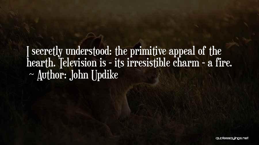 John Updike Quotes: I Secretly Understood: The Primitive Appeal Of The Hearth. Television Is - Its Irresistible Charm - A Fire.