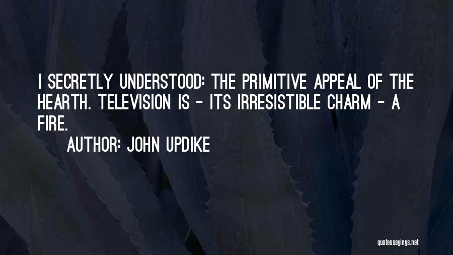 John Updike Quotes: I Secretly Understood: The Primitive Appeal Of The Hearth. Television Is - Its Irresistible Charm - A Fire.