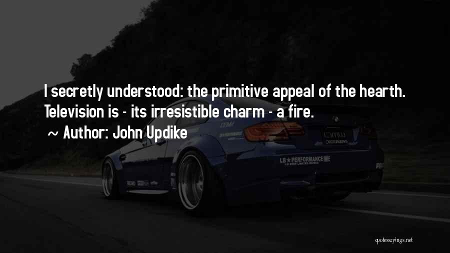 John Updike Quotes: I Secretly Understood: The Primitive Appeal Of The Hearth. Television Is - Its Irresistible Charm - A Fire.