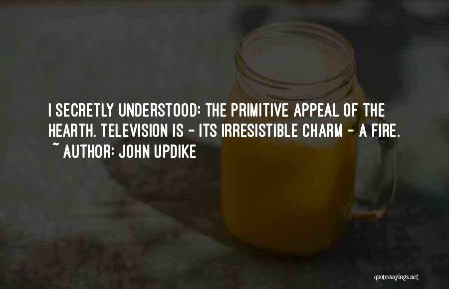 John Updike Quotes: I Secretly Understood: The Primitive Appeal Of The Hearth. Television Is - Its Irresistible Charm - A Fire.