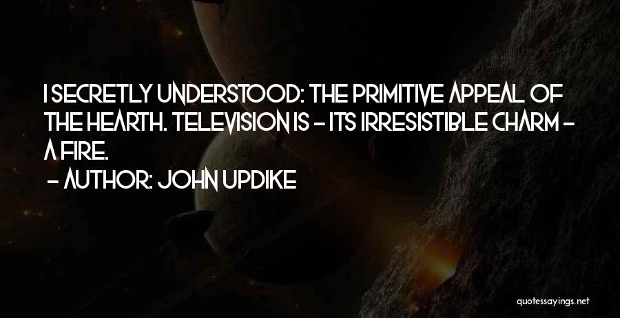 John Updike Quotes: I Secretly Understood: The Primitive Appeal Of The Hearth. Television Is - Its Irresistible Charm - A Fire.