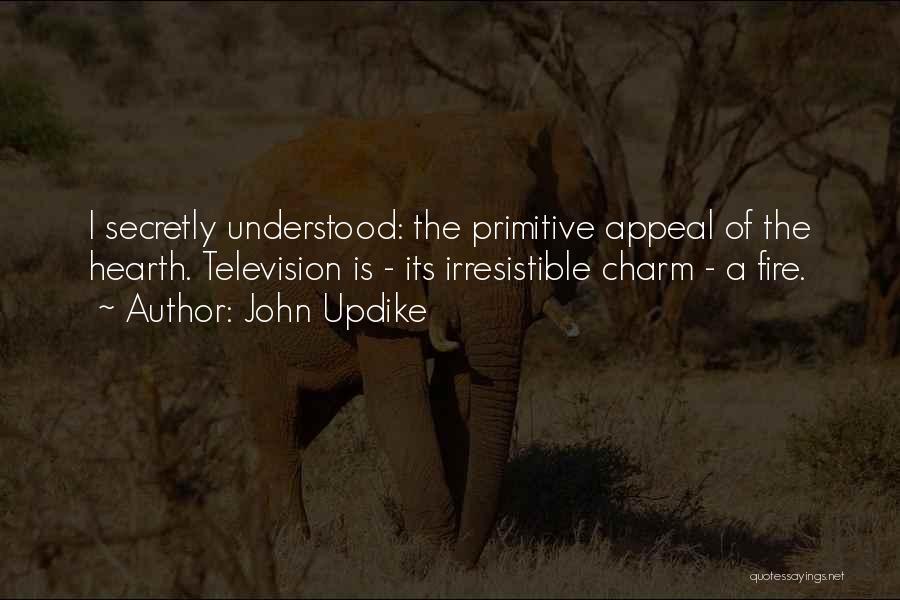 John Updike Quotes: I Secretly Understood: The Primitive Appeal Of The Hearth. Television Is - Its Irresistible Charm - A Fire.