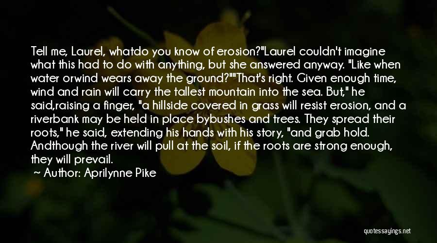 Aprilynne Pike Quotes: Tell Me, Laurel, Whatdo You Know Of Erosion?laurel Couldn't Imagine What This Had To Do With Anything, But She Answered