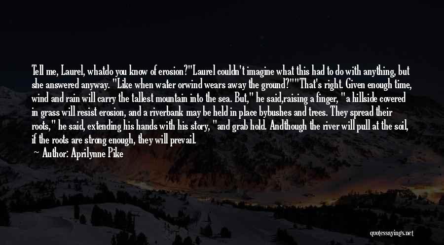 Aprilynne Pike Quotes: Tell Me, Laurel, Whatdo You Know Of Erosion?laurel Couldn't Imagine What This Had To Do With Anything, But She Answered