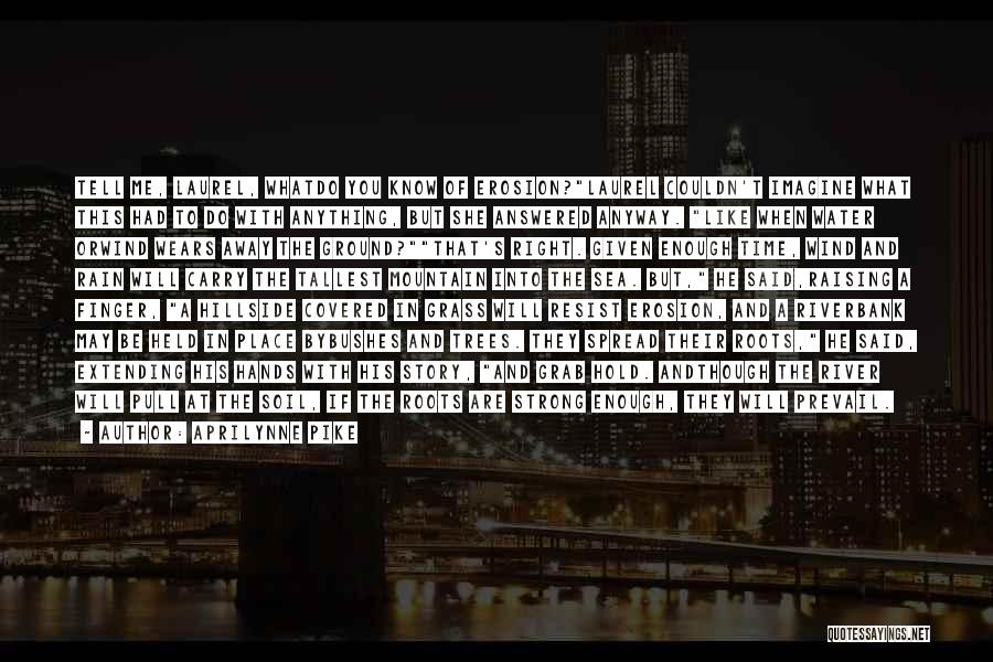 Aprilynne Pike Quotes: Tell Me, Laurel, Whatdo You Know Of Erosion?laurel Couldn't Imagine What This Had To Do With Anything, But She Answered